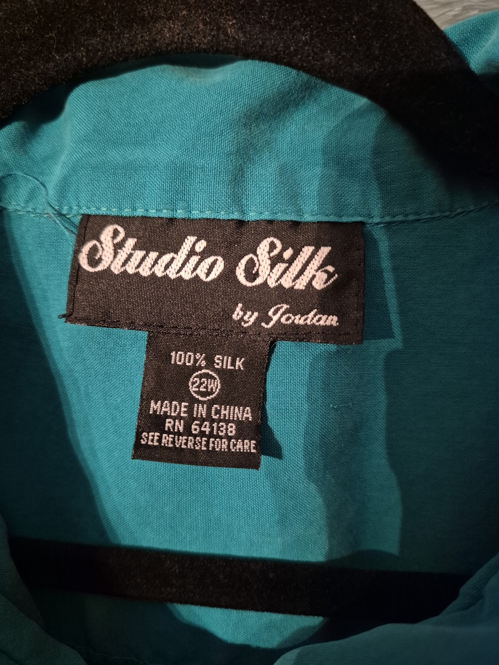 Women's Teal Green Silk Shirt